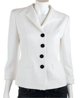 Jones New York Womens Momartre Jaquard Wing Collar Jacket