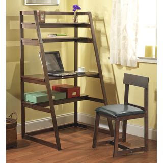 Ladder Desk with Shelf Set