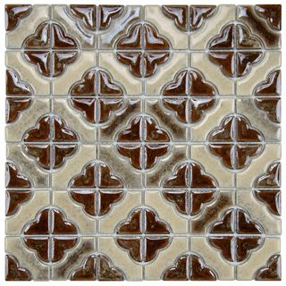 SomerTile 11.75x11.75 in Castle Henna Porcelain Mosaic Tiles (Pack of