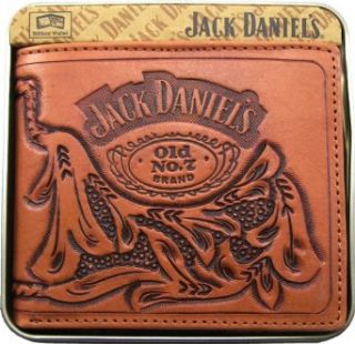 Licensed Jack Daniels Billfold Leather Wallet Clothing