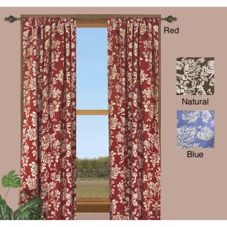 Federal Floral 63 inch Curtain Panel (Set of 2)