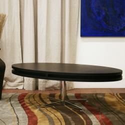 McKenzie Modern Black Oval Rotating Coffee Table