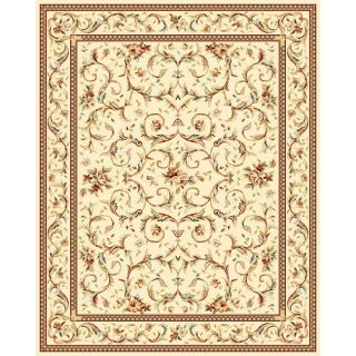 Lyndhurst Collection Traditional Ivory/ Ivory Rug (9 x 12