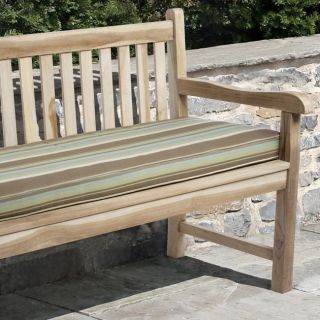Clara 48 inch Outdoor Sage/ Mocha Stripe Bench Cushion Made with