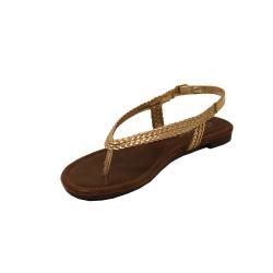 Oceanstar Womens Brown Braided Thong Sandals