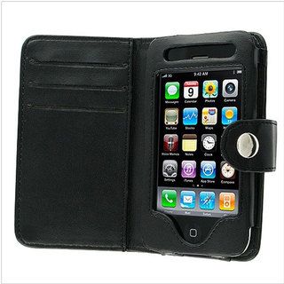Deluxe Apple iPhone Wallet Leather Case for iPhone 1st Gen, 3G/3GS