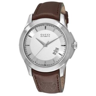 Gucci Mens G Timeless Silver Face Automatic Watch