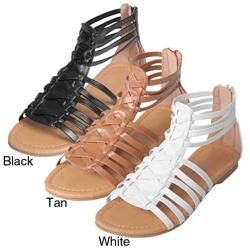 Journee Collection Girls Crosby 2s Gladiator Sandals
