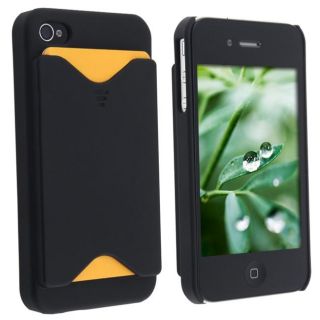 Black Slim Case with Business Card Holder for Apple iPhone 4 Today $2