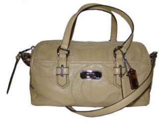 Inlaid Perforated Signature Convertible Satchel 18207 Lt. Camel Shoes