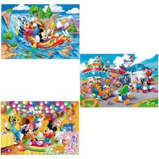 Clementoni   3 puzzles de 48 pièces   Mickey et ses amis  Plus on