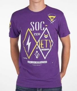 Society Protector T Shirt Dusty Purple Clothing