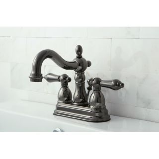 Double handle Centerset Black Nickel Bathroom Faucet