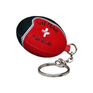 Give Blood Play Rugby Ball Keyring