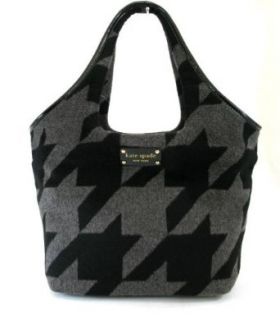 Kate Spade Large Tate Hearthstone Houndstooth (Black/Gray
