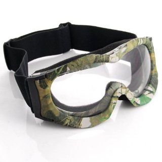 Camouflage Camo Style Frame Clear Lens Adjustable Elastic