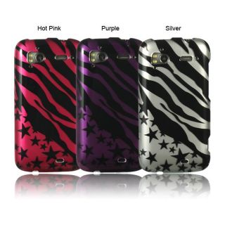 Luxmo Zebra and Star Snap on Protector Case for HTC Sensation 4G