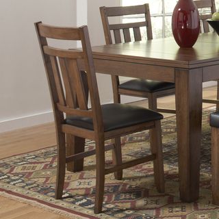 ETHAN HOME Kai Oak Brown Side Chairs (Set of 2)