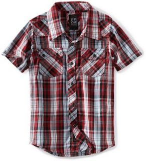 Micros Boys 4 7 Odyssey Short Sleeve Plaid Shirt Clothing