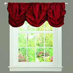 Red Faux Silk 84 inch Estate Garden Curtain Panel