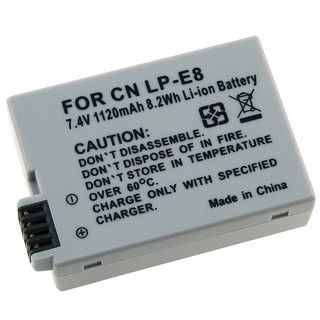 Canon LP E8 Compatible Gray High capacity Rechargeable Li ion Battery