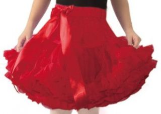 POPATU   Red Petti Skirt with Red Ruffles, Size 4   6