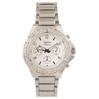 Geneva Premiere Womens Crystal accented Bling Watch