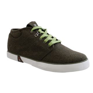 GBX Mens Olive French Wool Casual Shoes