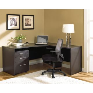 Right Side Work Desk with Side Table and Mobile Pedestal