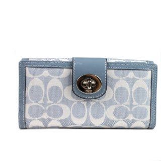  Coach Turnclock Signature Checkbook Pool Wallet F43613: Shoes