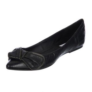 Steve Madden Womens P Sippi Black Pointed toe Bow Flats