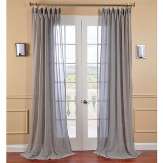 Nickel Faux Linen Sheer Curtain Panel