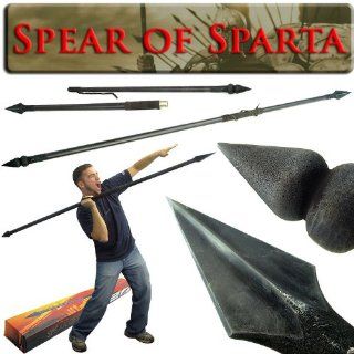 Spartan Warrior Spear   Suede Leather Grip   7 Feet Long