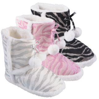 Zebra Zebra Pattern Pom Pom Slipper Boots Today $24.99