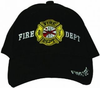Fox Fire Department Embroidered Ball Cap, Black, O/S