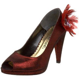 com J.Renee Womens Carmina Open Toe Pump,Cherry Metal,7 N US Shoes