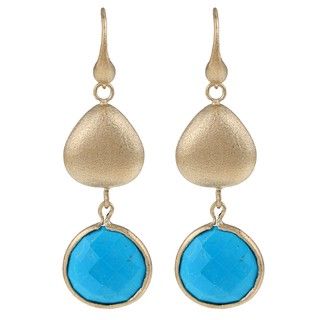 Rivka Friedman 18k Gold Overlay Magnesite Earrings