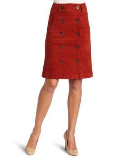 ESPRIT Womens Button Front Corduroy Skirt, Golden Gate, 2