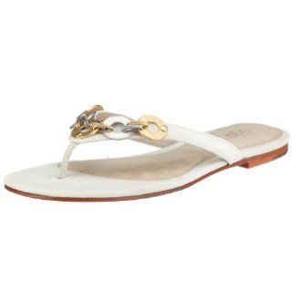  White Sand Phoebe Womens Ugg Suede Thong Sandals Size 6 Shoes