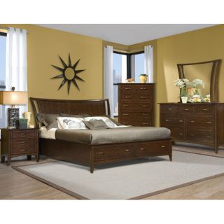 Vaughan Stanford Heights Cherry King Sleigh Bed Set (3 Pieces