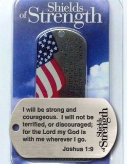 Psalm 911 2 Inspirational American Flag Dog Tag Necklace