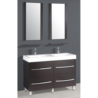 Legion Furniture Resin Top 48 inch Double Sink Bathroom Vanity