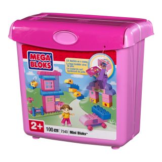 Mega Bloks Mini Scoop n Build Pink Bucket 100 piece Playset