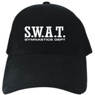 SWAT Gymnastics DEPT Black Baseball Cap Unisex: Clothing
