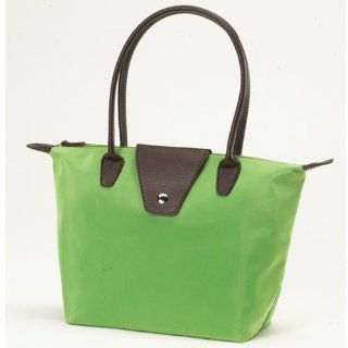 Solid Long Handle Fold Up Tote   Lime Green, Small Shoes
