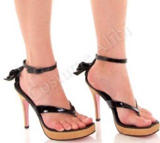 Strapped Thong Sandals Geisha Shoe with 4 Heel Ellie Shoes Clothing