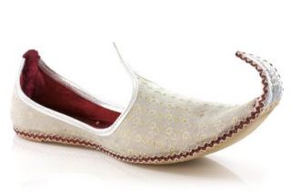 Leather Turn Up Slip On Wedding, Indian Groom Khussa   Gs51 Shoes