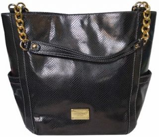 Embossed Leather Delancy Large Shoulder Bag Tote Handbag Purse: Shoes