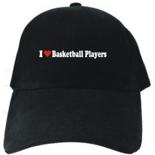 I love Basketball Players Black Baseball Cap Unisex