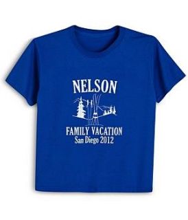 Personalized Happy Vacation Family Adult T Shirt Royal